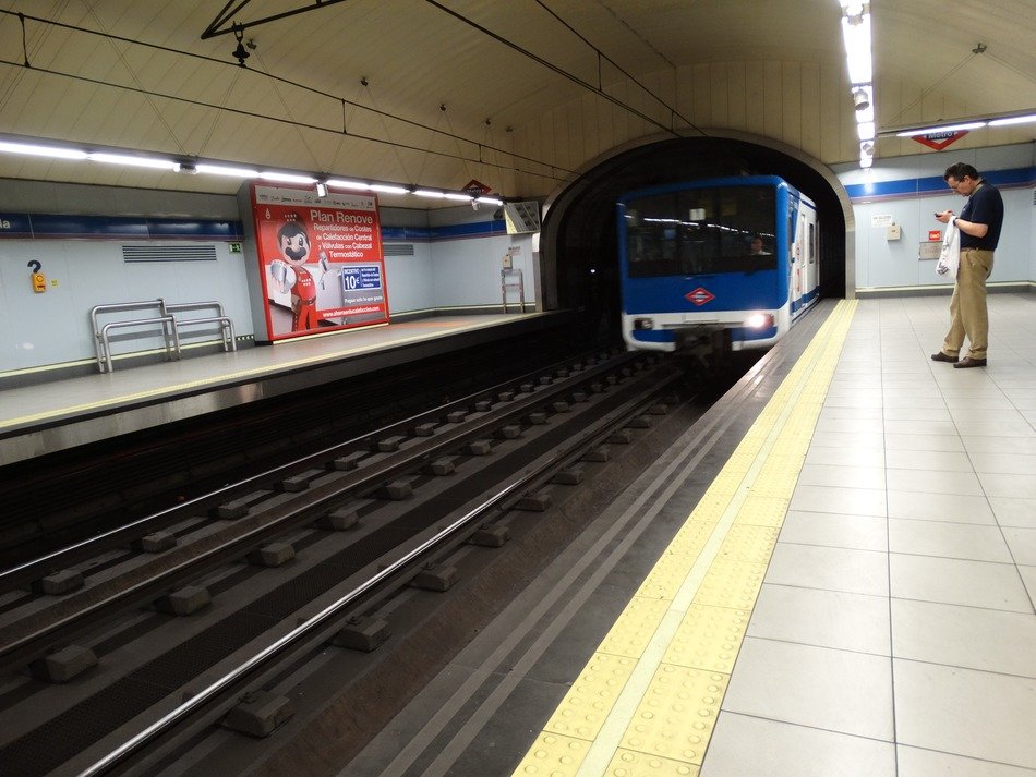 man on metro station
