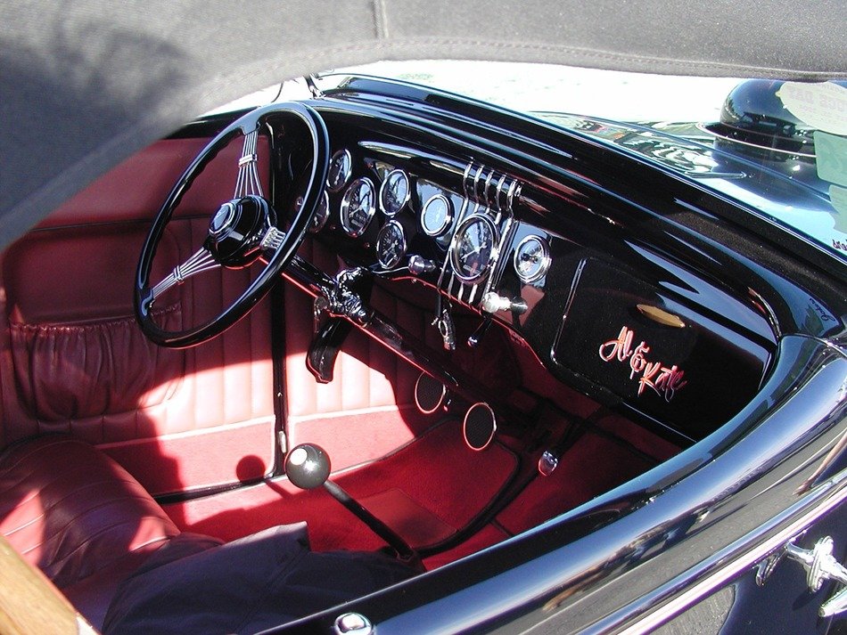 Interior of the beautiful old car