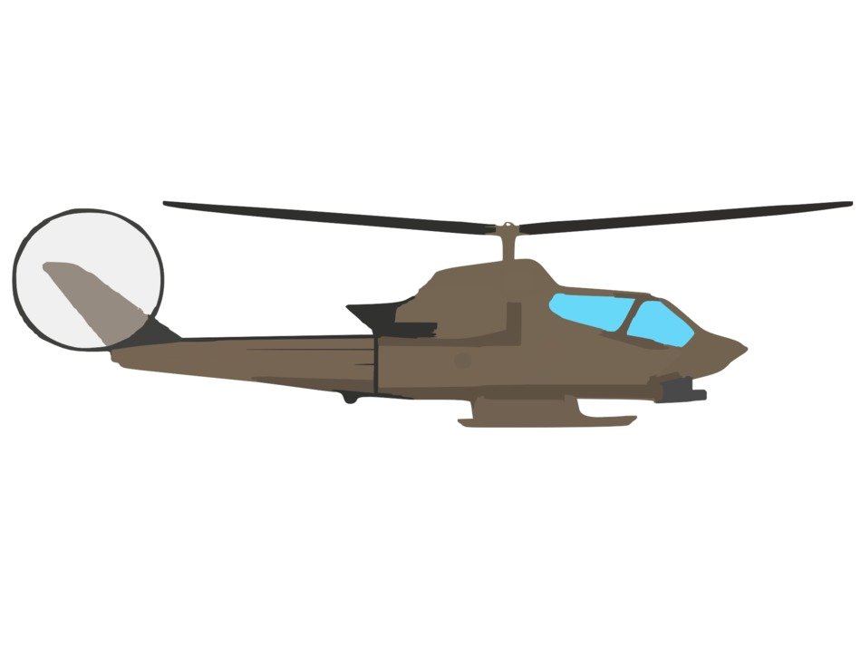 drawn helicopter