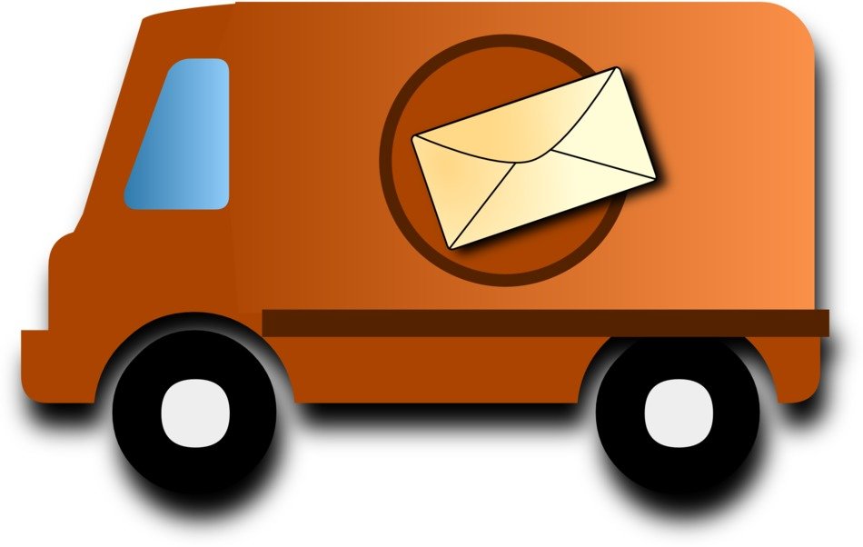 brown post van