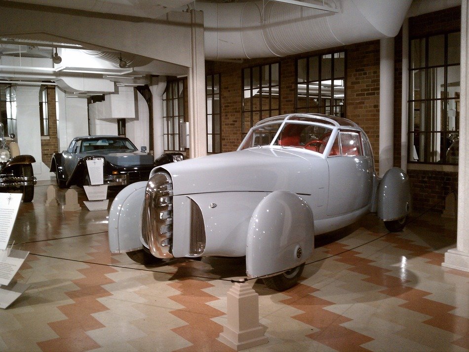 classic car in the car showroom