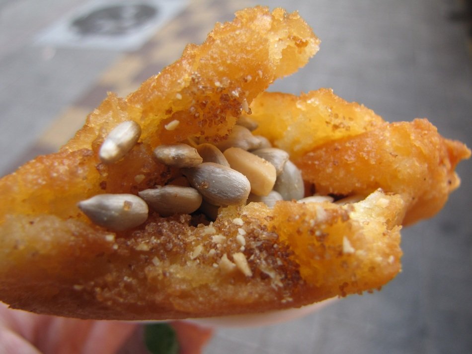 Korean pancake with seeds