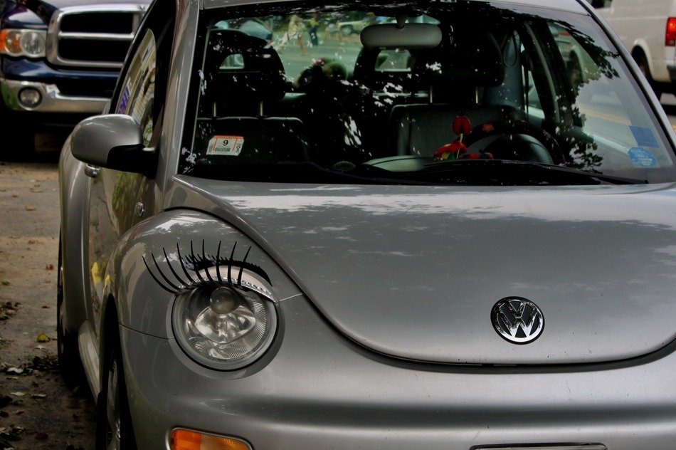 Volkswagen car with beautiful lights