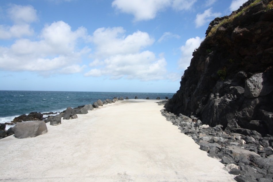 concrete road at cliff on seaside