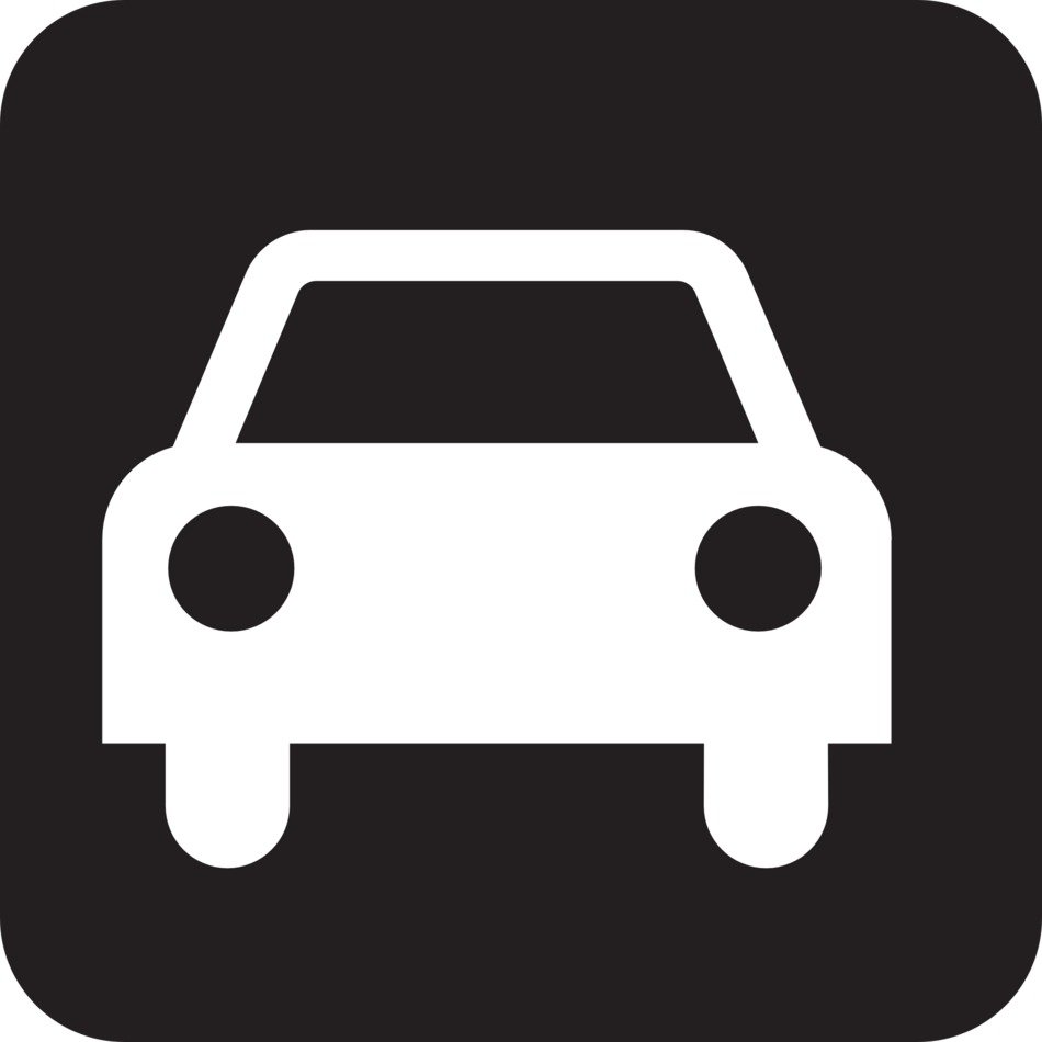 car sign on a black background