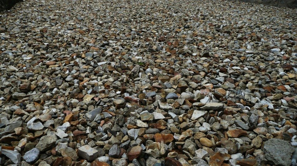 road made of colorful stones