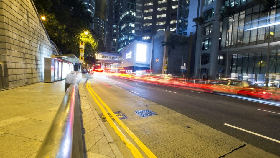 highway in hong kong at night