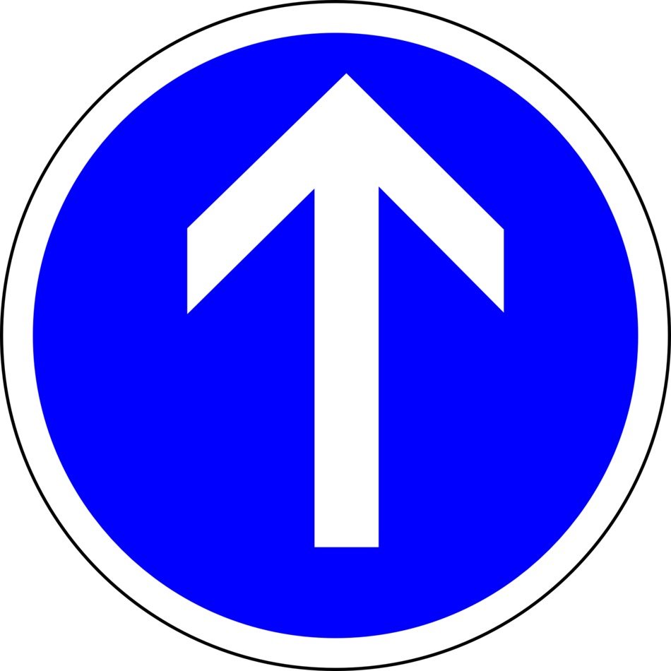Straight Ahead Traffic Sign Free Image Download