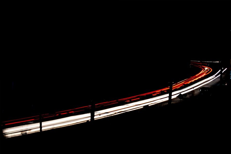white night lights in the city