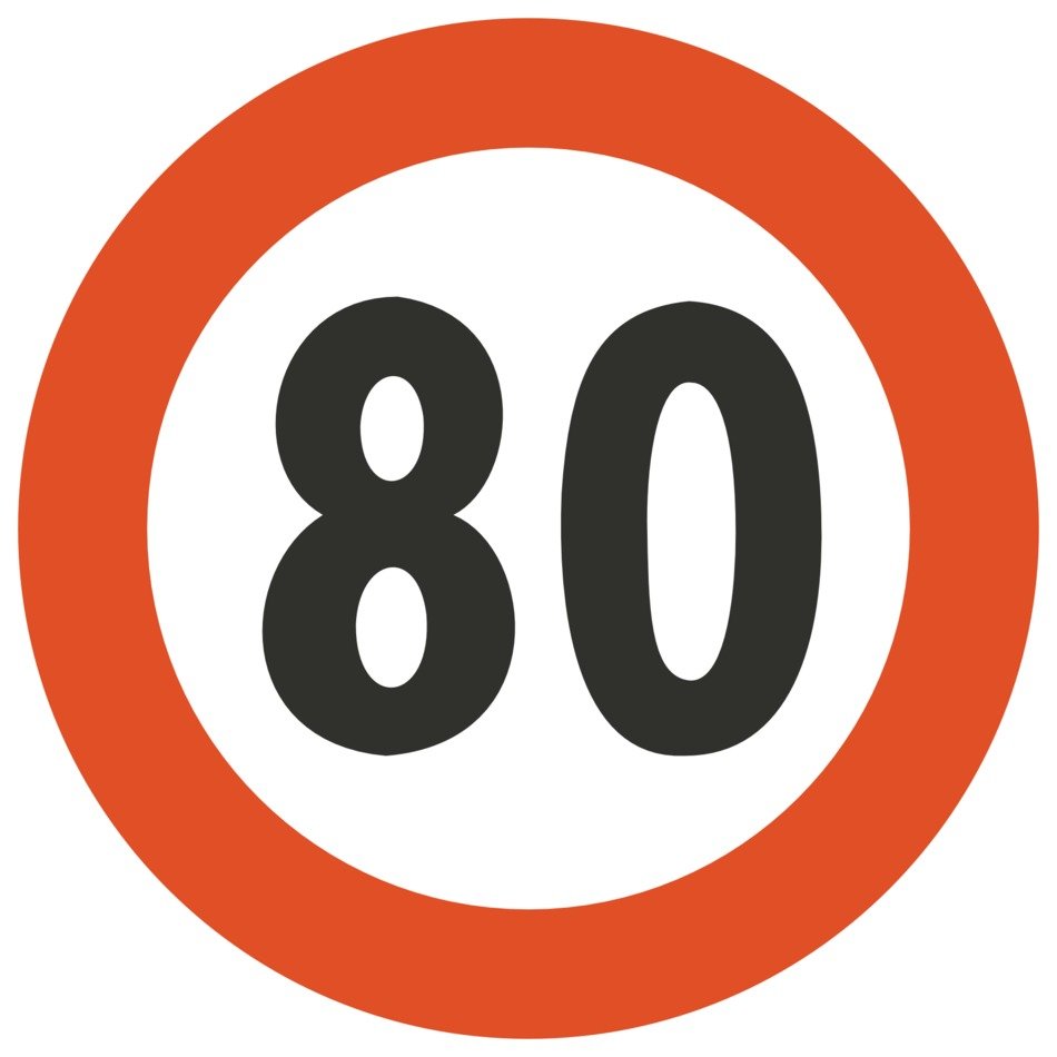 Speed Limit Sign 80 Free Image Download
