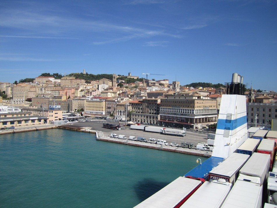 car ferry in the port