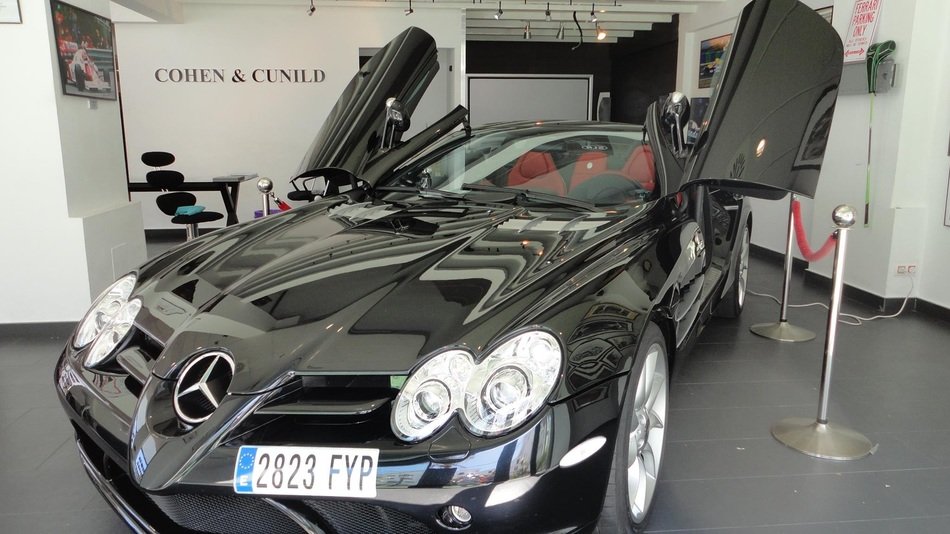 Mercedes Benz with hinged doors