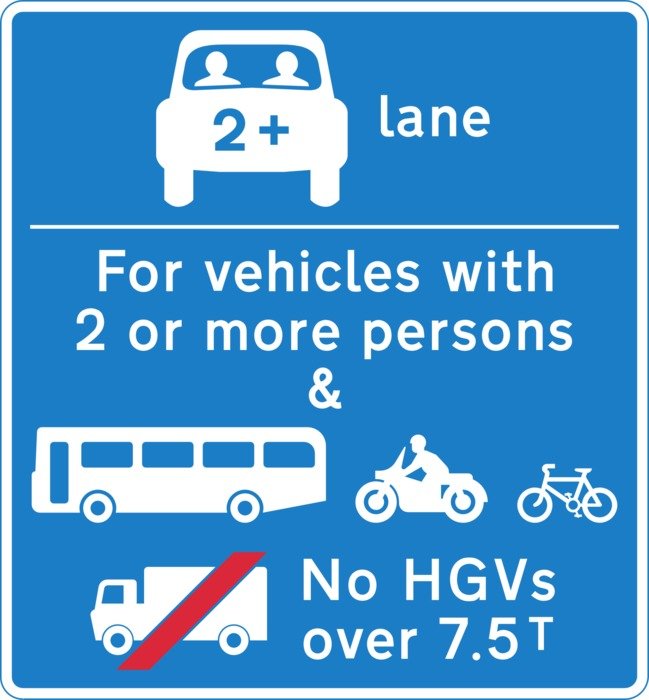 sign with instructions for travel