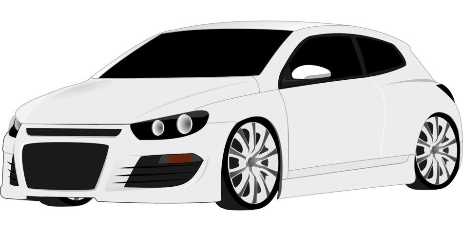İllustration of white Luxury auto