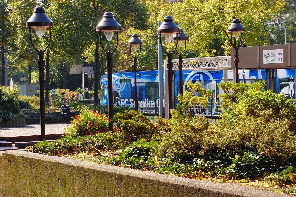 Street lights near the musical theater in Gelsenkirchen
