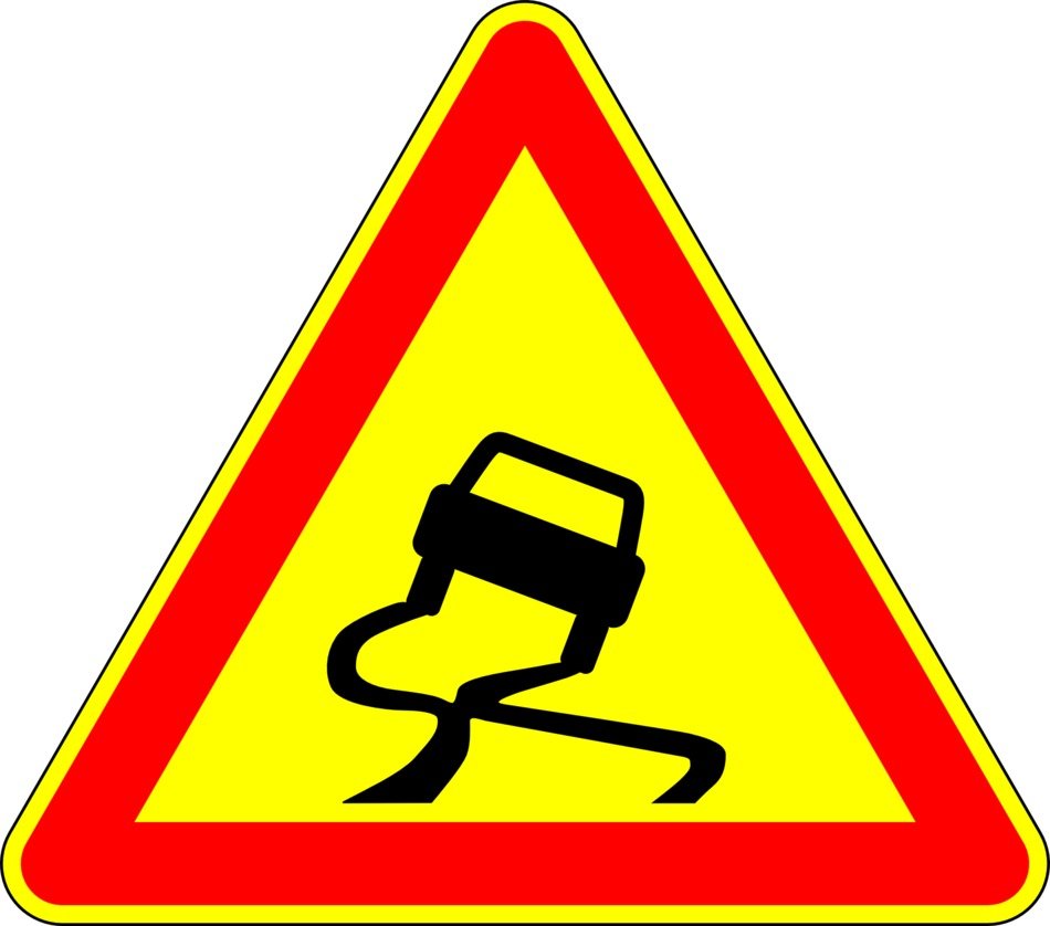 'Sliding' road sign