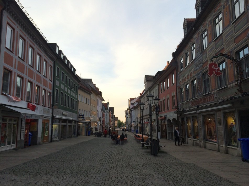view of the city european street