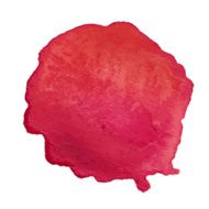 Red watercolor spot isolated on white background