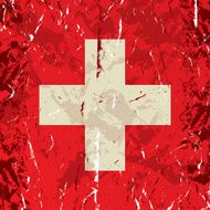 Grunge Swiss Flag N2