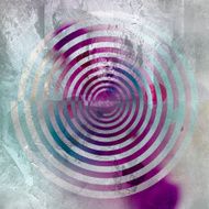 spiral on textured mixed media