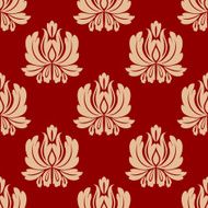 Damask style repeat floral design N2