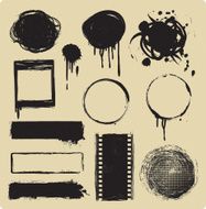 Grunge Frames Brushes and Background
