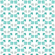 Seamless decorative floral pattern with clover N17