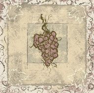 Grape bunch on a textured background tiles