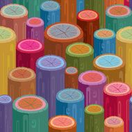 Colorful Tree Stumps