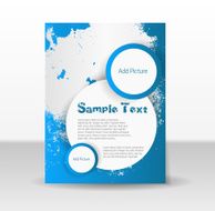 Flyer template with grunge elements N2