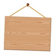 Blank wooden sign set