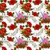 Seamless pattern background with Ukrainian motifs N2