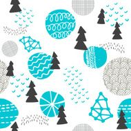 Seamless pattern in modern Scandinavian style N2