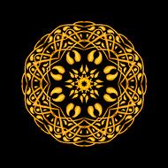 Golden Mandala Ethnic abstract decorative elements N2