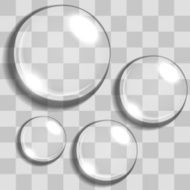 Water drops with transparency blending
