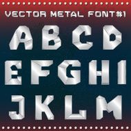 steampunk metal alphabet for design N2