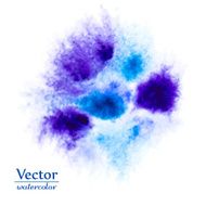 Vector abstract blue and violet blots Bright ink design spots N2