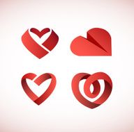 Red heart icon collection N2