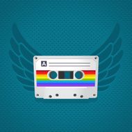 Cassette Emblem Vector Illustration