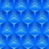 Blue Cube Seamless Background Pattern