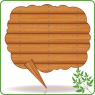 Speech bubble Wooden board N7
