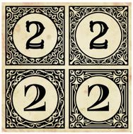 Old Paper with Decorative Number 2