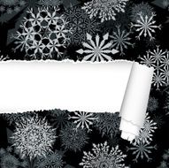 Snowflakes Pattern With Torn Stripe N4