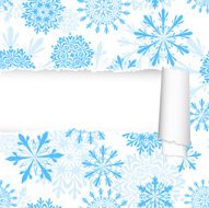 Snowflakes Pattern With Torn Stripe N5