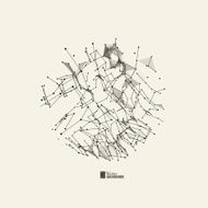 Poliygonal form with dots and lines N3