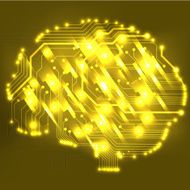 Circuit board computer brain Vector illustration N23