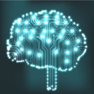 Circuit board computer brain Vector illustration N25