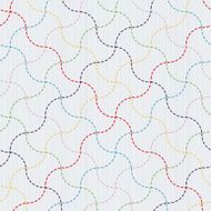 Traditional Japanese Embroidery Ornament with colorful waves Vector seamless pattern