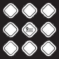 Grunge abstract textured vector badges N2