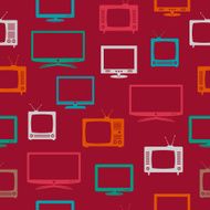 TV set seamless pattern